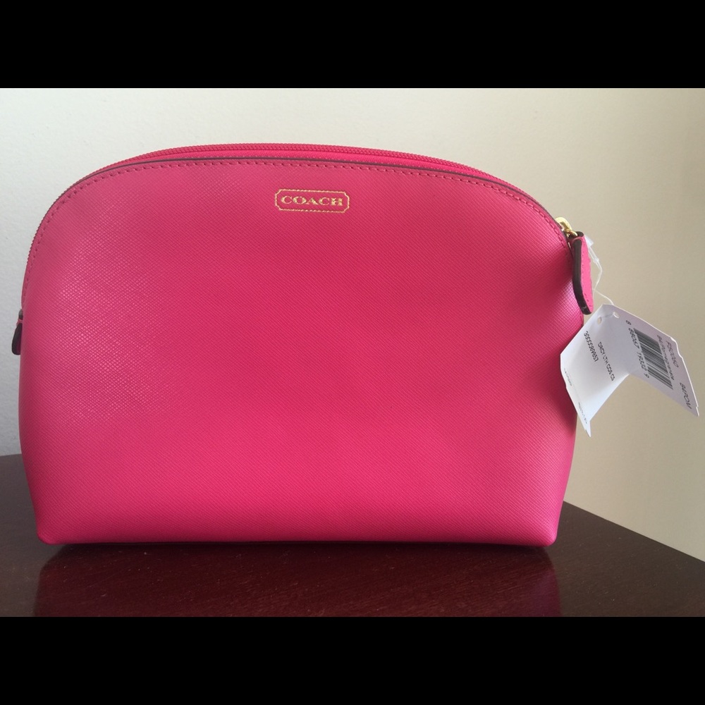 NWT Coach leather cosmetic case
